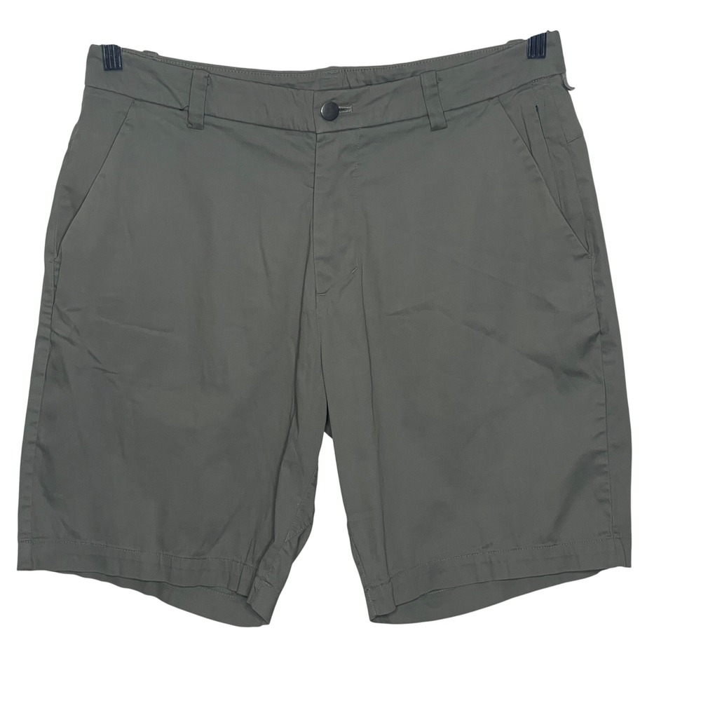 Lululemon Mens Commission Short 9 Sage Grey Green Chino Tech Shorts